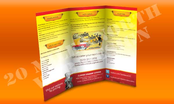 brochure design for catering